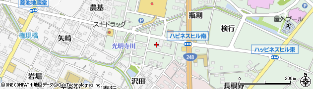 愛知県幸田町（額田郡）大草（長根尻）周辺の地図