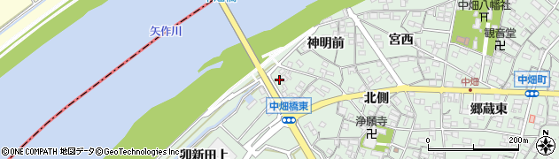 愛知県西尾市中畑町清水6周辺の地図