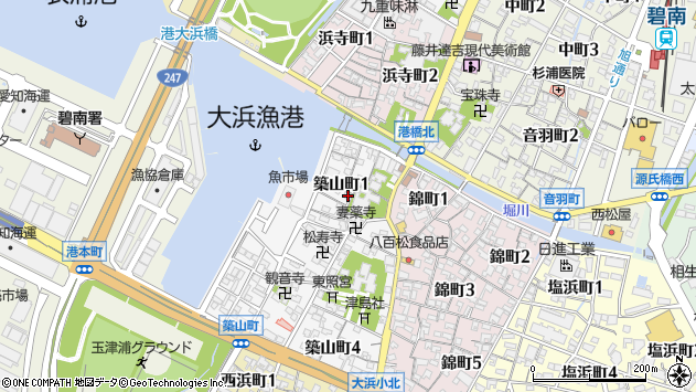 〒447-0849 愛知県碧南市築山町の地図