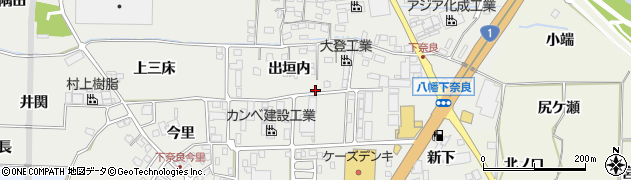 京都府八幡市下奈良（出垣内）周辺の地図