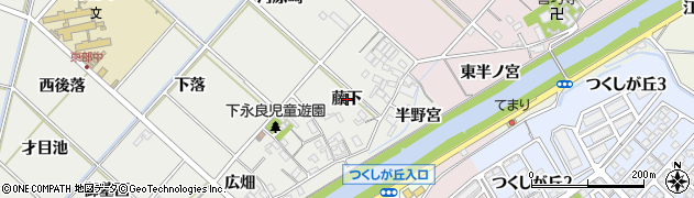 愛知県西尾市下永良町（藤下）周辺の地図