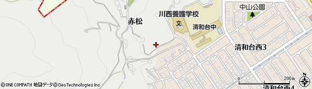 兵庫県川西市赤松（古庵）周辺の地図