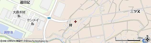 愛知県新城市黒田（坪）周辺の地図