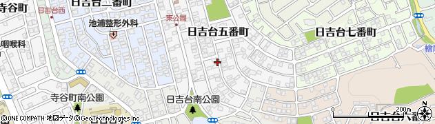 大阪府高槻市日吉台五番町周辺の地図