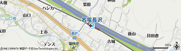名電長沢駅周辺の地図