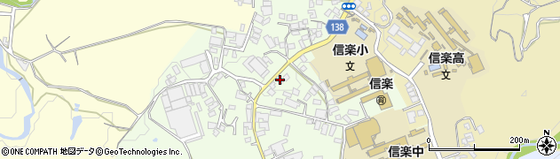 滋賀県甲賀市信楽町江田965周辺の地図