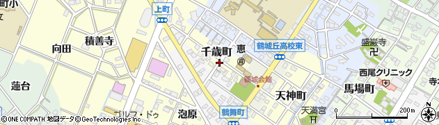 愛知県西尾市千歳町周辺の地図