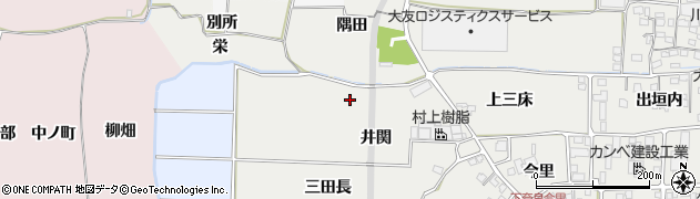 京都府八幡市下奈良（井関）周辺の地図