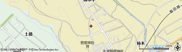 愛知県豊川市東上町柿木平周辺の地図