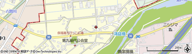 静岡県焼津市保福島418周辺の地図