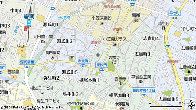 〒447-0885 愛知県碧南市志貴町の地図