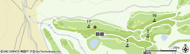 愛知県豊川市足山田町（膳棚）周辺の地図