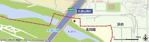 京都府八幡市上津屋北川端周辺の地図