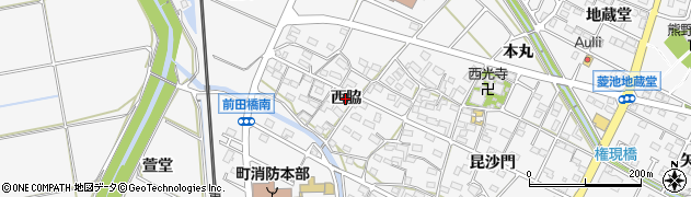愛知県幸田町（額田郡）菱池（西脇）周辺の地図