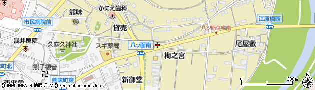 愛知県西尾市八ツ面町梅之宮29周辺の地図