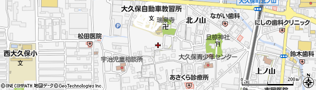京都府宇治市大久保町北ノ山17周辺の地図