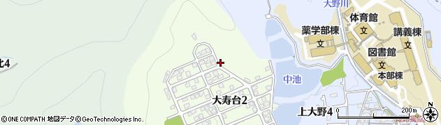 大寿台第二公園周辺の地図