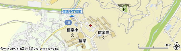 滋賀県甲賀市信楽町長野498周辺の地図