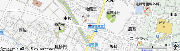 愛知県額田郡幸田町菱池地蔵堂14周辺の地図