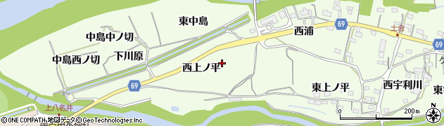 愛知県新城市一鍬田西上ノ平周辺の地図