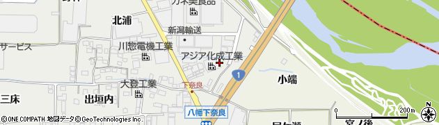 京都府八幡市下奈良（名越）周辺の地図
