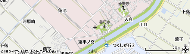 愛知県西尾市上永良町西半ノ宮周辺の地図