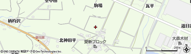 愛知県新城市一鍬田（駒場）周辺の地図