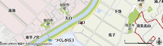 愛知県西尾市貝吹町江口周辺の地図