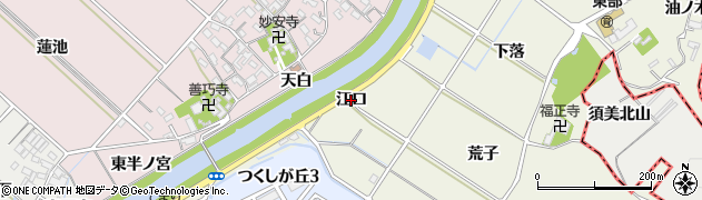 愛知県西尾市貝吹町（江口）周辺の地図