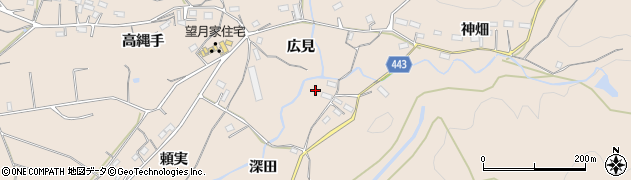 愛知県新城市黒田深田周辺の地図