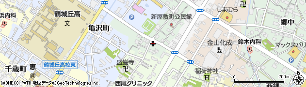 愛知県西尾市新屋敷町162周辺の地図