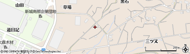 愛知県新城市黒田（草場）周辺の地図