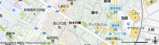 西尾鶴城郵便局周辺の地図