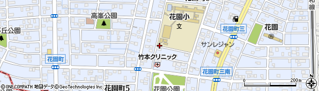 愛知県半田市花園町周辺の地図