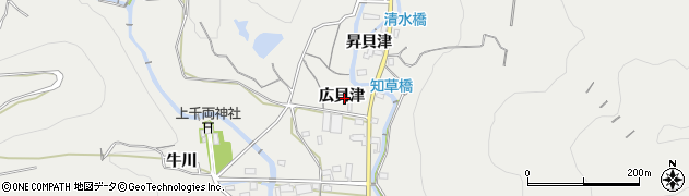 愛知県豊川市千両町（広貝津）周辺の地図