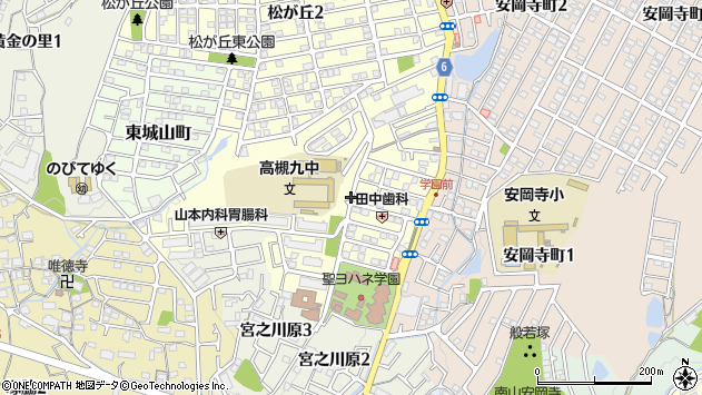 〒569-1031 大阪府高槻市松が丘の地図