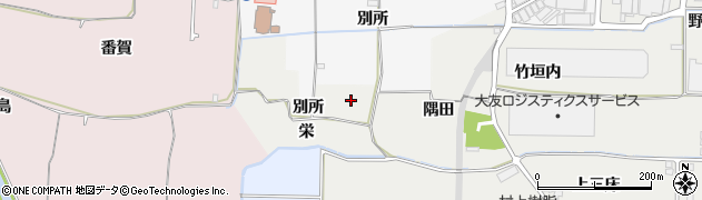 京都府八幡市下奈良（別所）周辺の地図