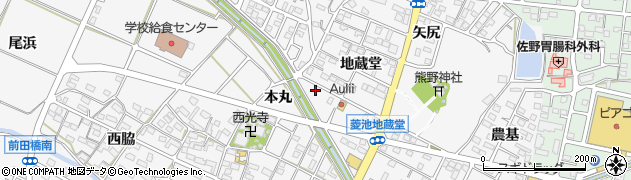 愛知県額田郡幸田町菱池地蔵堂29周辺の地図