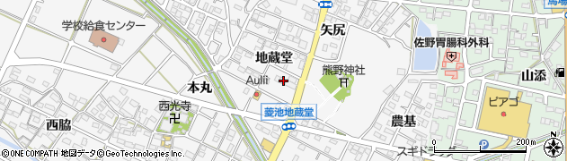 愛知県額田郡幸田町菱池地蔵堂43周辺の地図