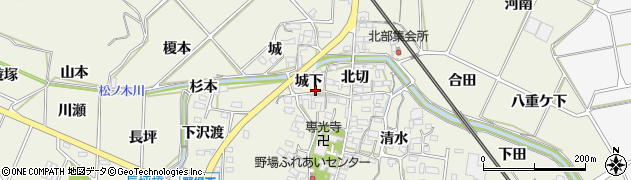 愛知県額田郡幸田町野場城下4周辺の地図
