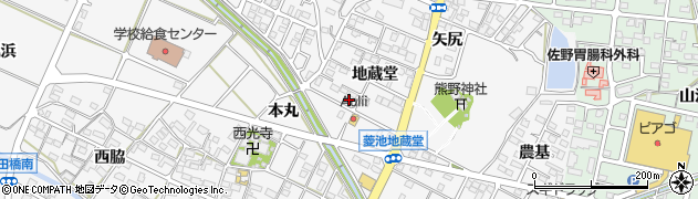 愛知県額田郡幸田町菱池地蔵堂36周辺の地図