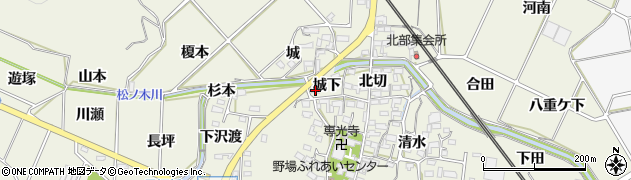 愛知県額田郡幸田町野場城下2周辺の地図