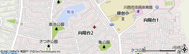 兵庫県川西市向陽台周辺の地図