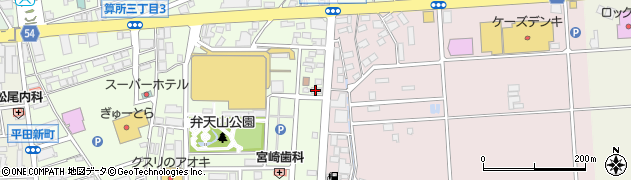 アドバンス　アバンセ算所店周辺の地図