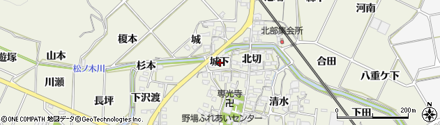 愛知県額田郡幸田町野場城下周辺の地図