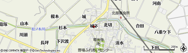 愛知県幸田町（額田郡）野場（城下）周辺の地図