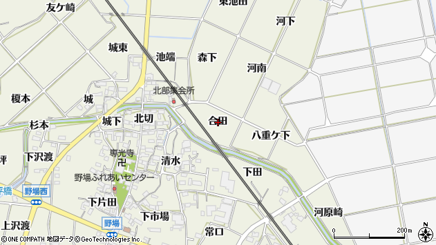 〒444-0128 愛知県額田郡幸田町野場の地図