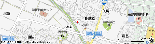 愛知県額田郡幸田町菱池地蔵堂33周辺の地図
