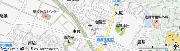 愛知県額田郡幸田町菱池地蔵堂34周辺の地図