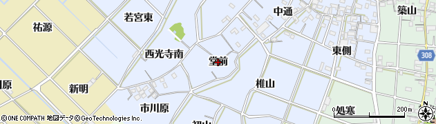 愛知県西尾市小間町（堂前）周辺の地図